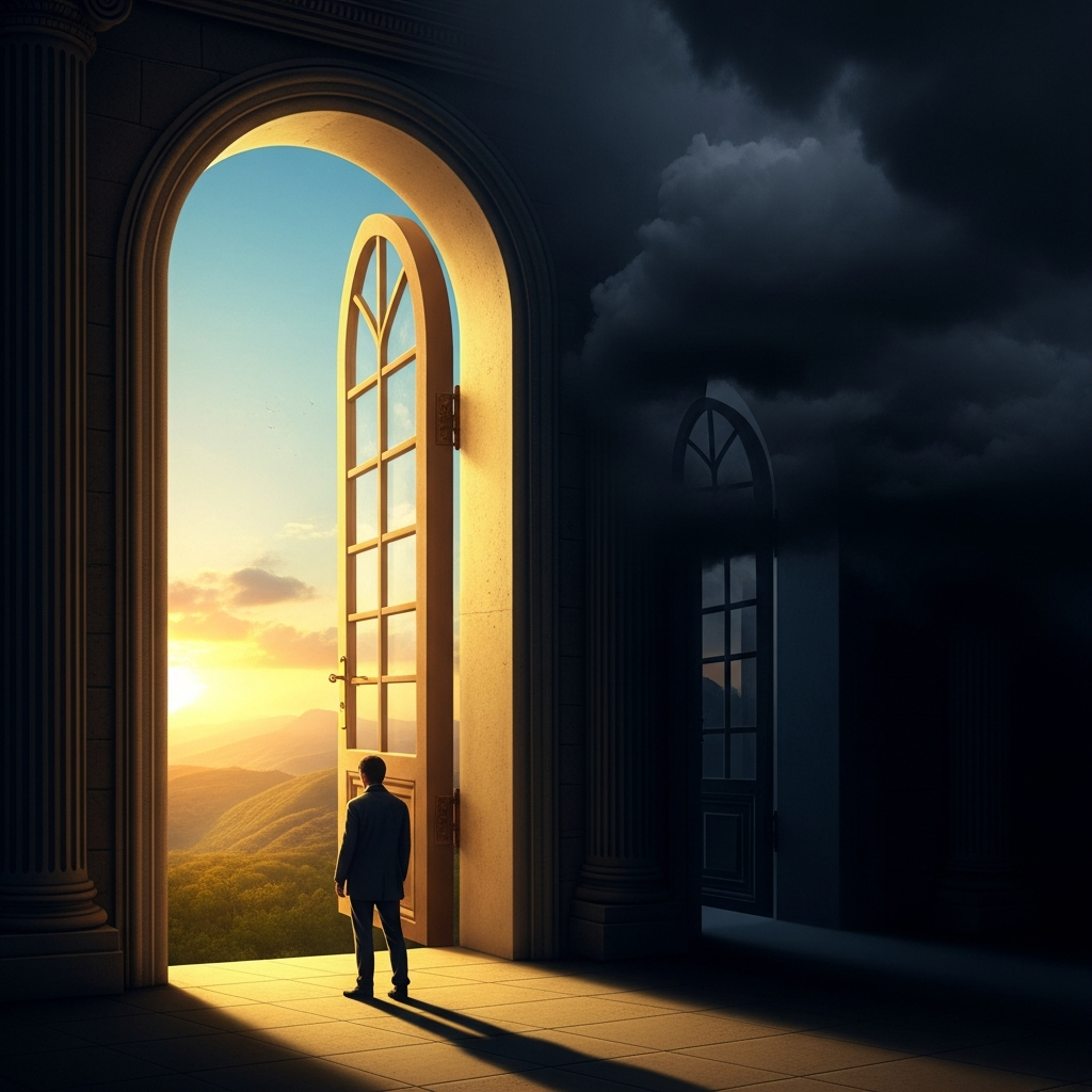 A metaphorical window slowly closing, representing the narrowing opportunity for reform